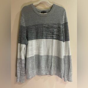 Express Gray White Block Sweater Men’s Size L